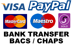 We accept the following payment methods